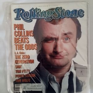 Vintage Phil Collins - Vintage Rolling Stone Magazine - May 23 1985, Issue 448